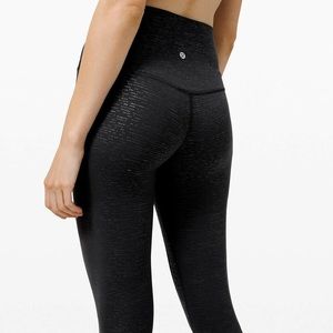 Lululemon Align High Rise 28" - Code Emboss Black